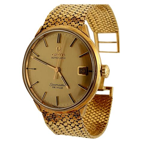 omega automatic deville watch vintage|omega de ville 18k gold vintage.